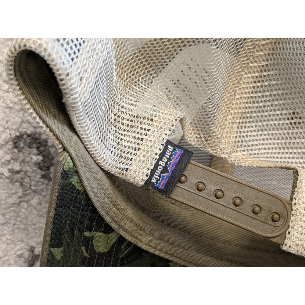 Patagonia Pickup Trucker Hat Tan Mesh Patch Outdoor Adventure Cap All Size - Picture 4 of 4